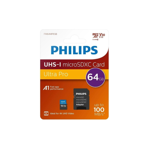Philips FM64MP65B 64 GB SDXC Class10 Micro SD Kart Bellek